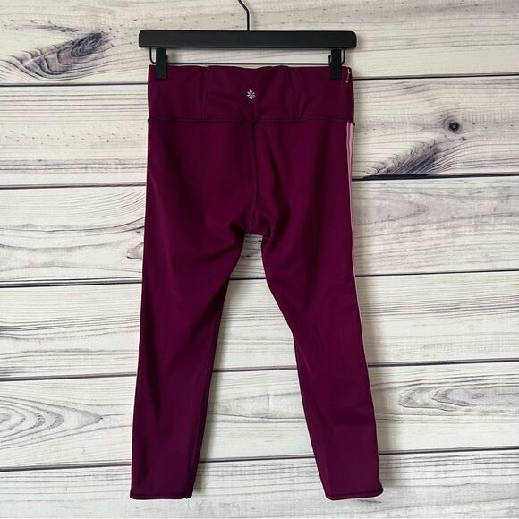 Athleta Purple Side Stripe Contender Capri Leggings - Picture 5 of 13